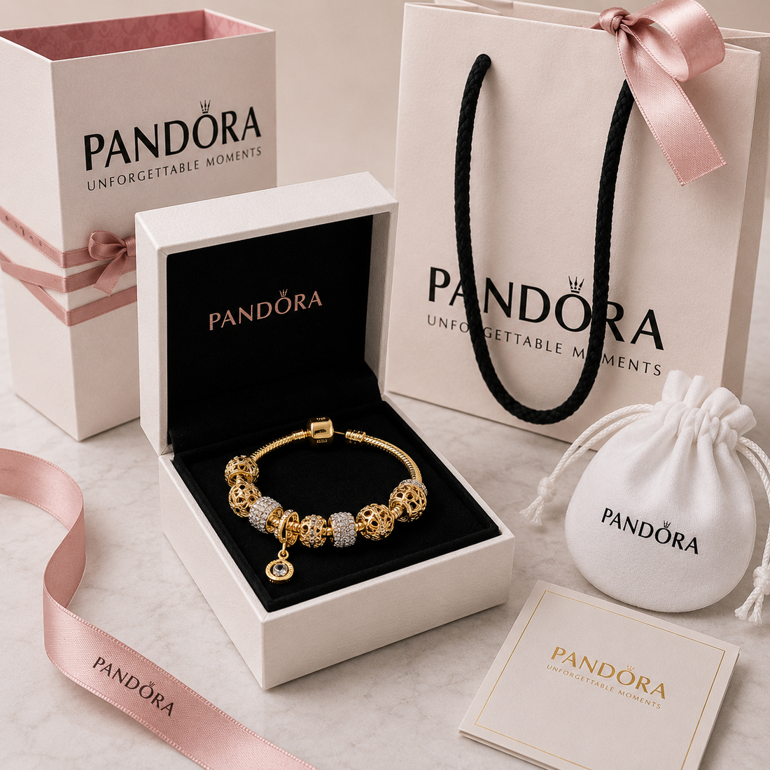 Gold Charm Bracelet