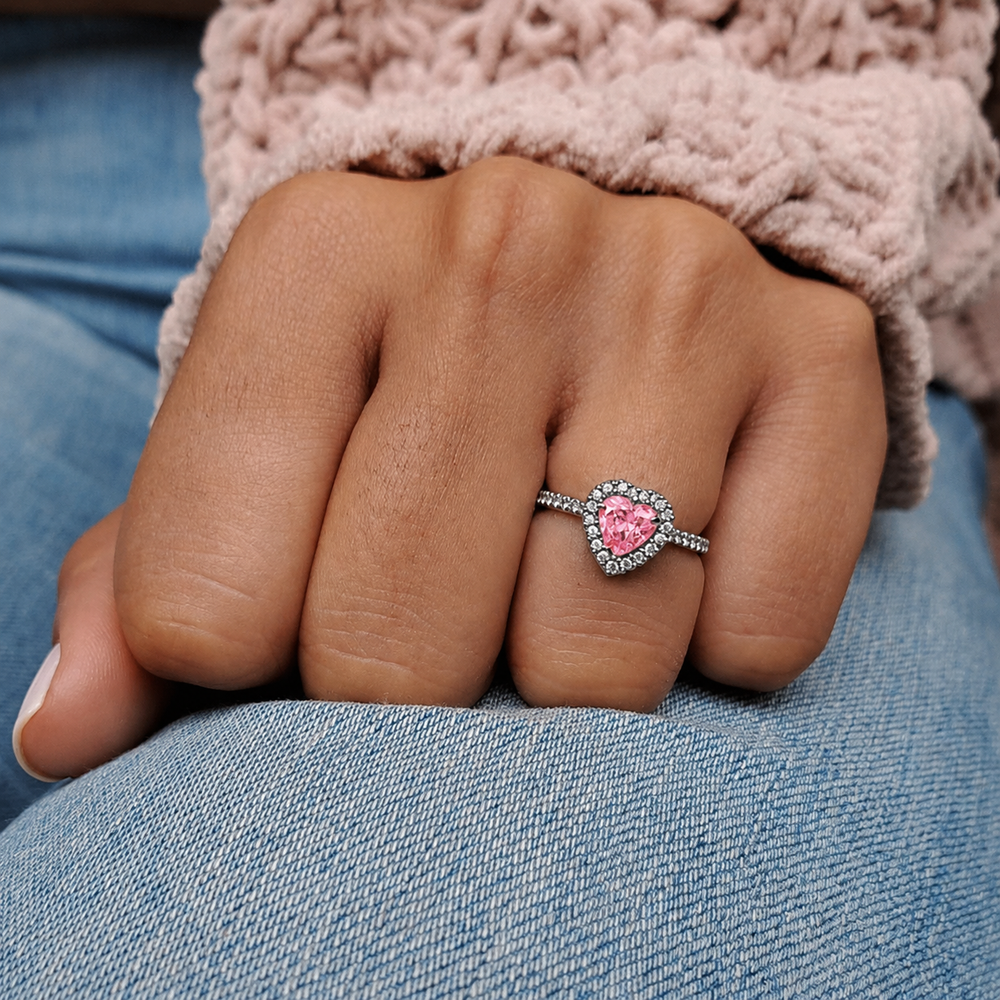 Crystal Pavé Solitaire Ring