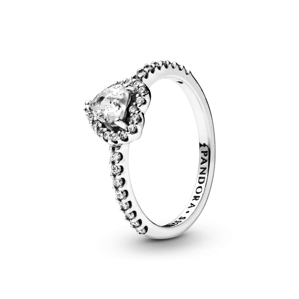 Silver Crown Solitaire Ring