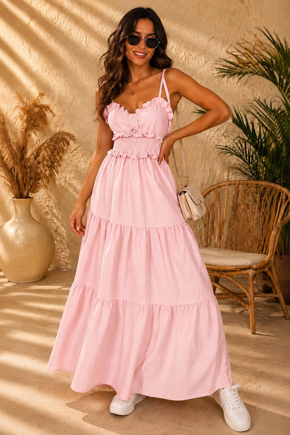 Ruffle Cami Maxi - Butter Yellow