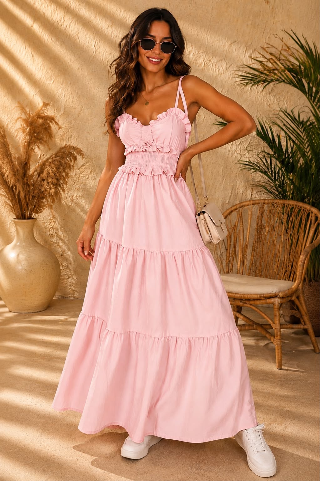 Ruffle Cami Maxi - Butter Yellow