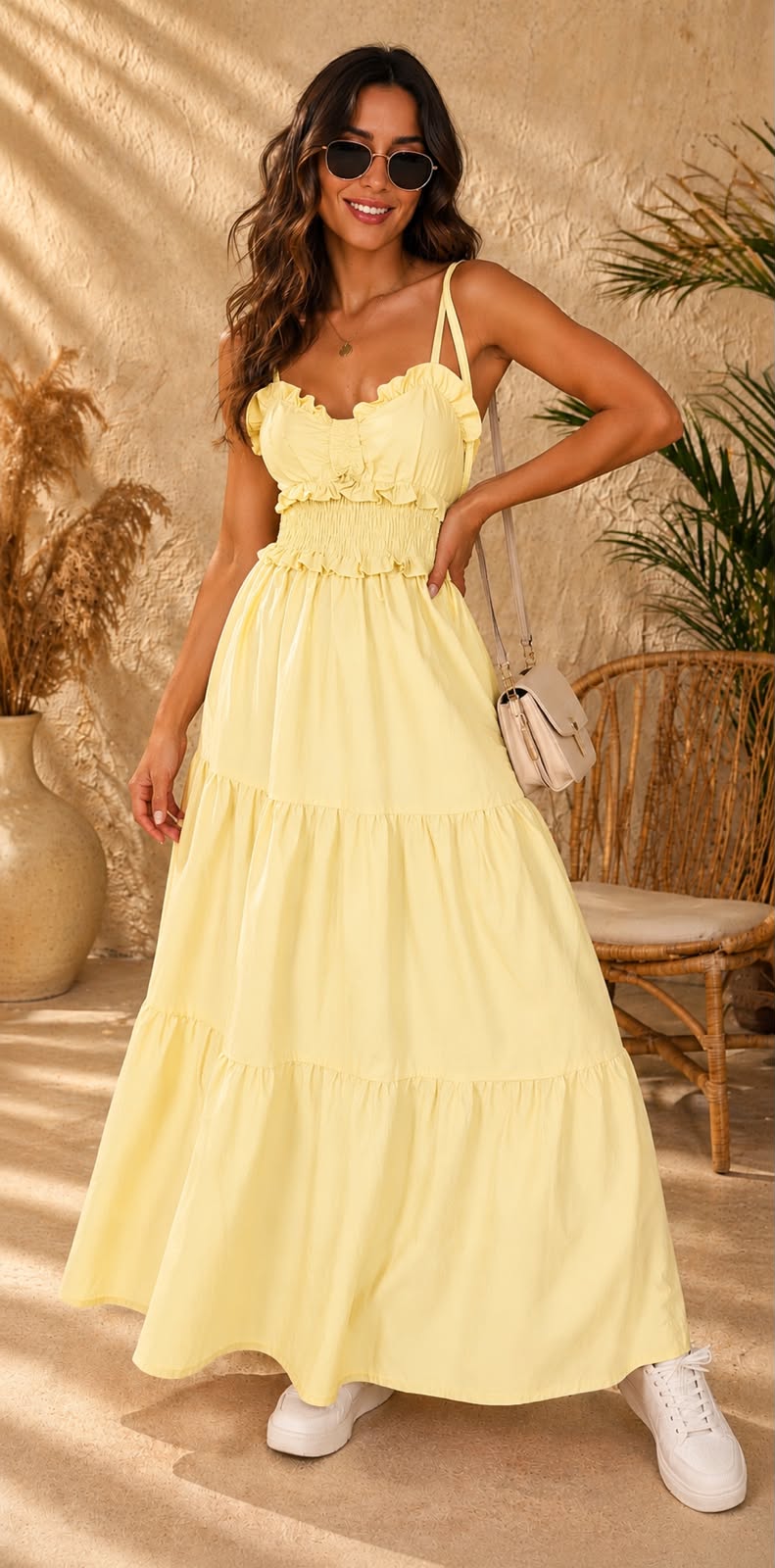 Ruffle Cami Maxi - Mint