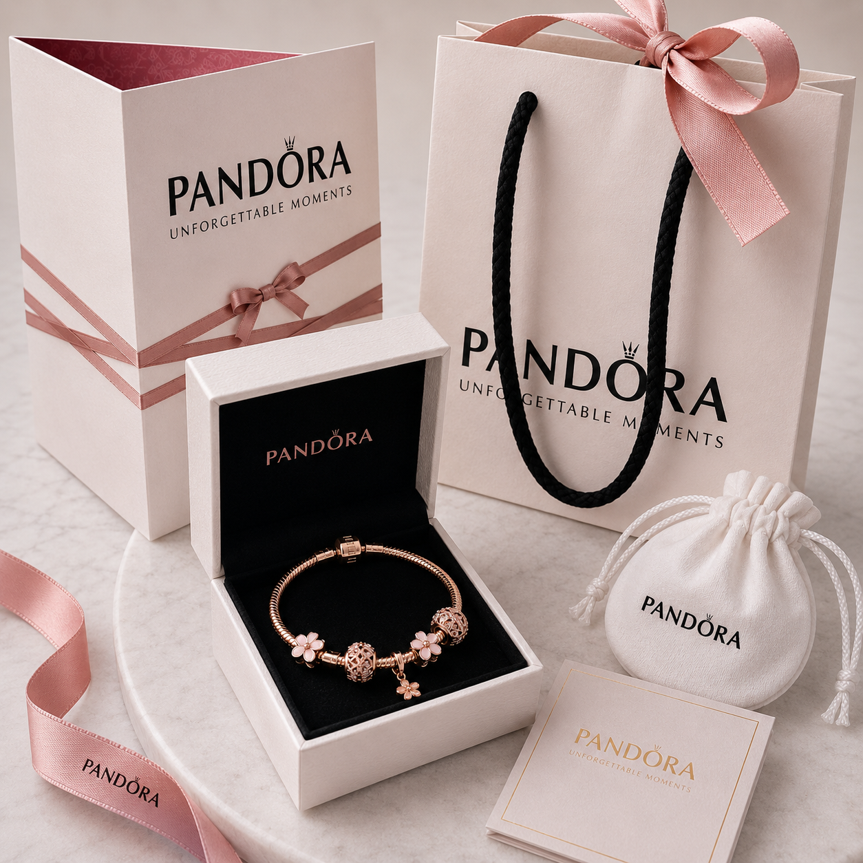 Rose Gold Charm Bracelet