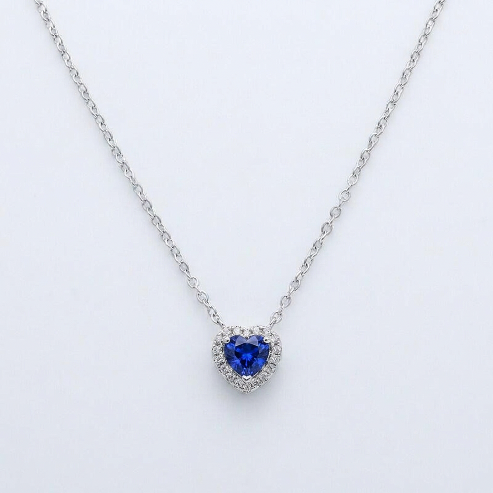 Blue Heart Necklace