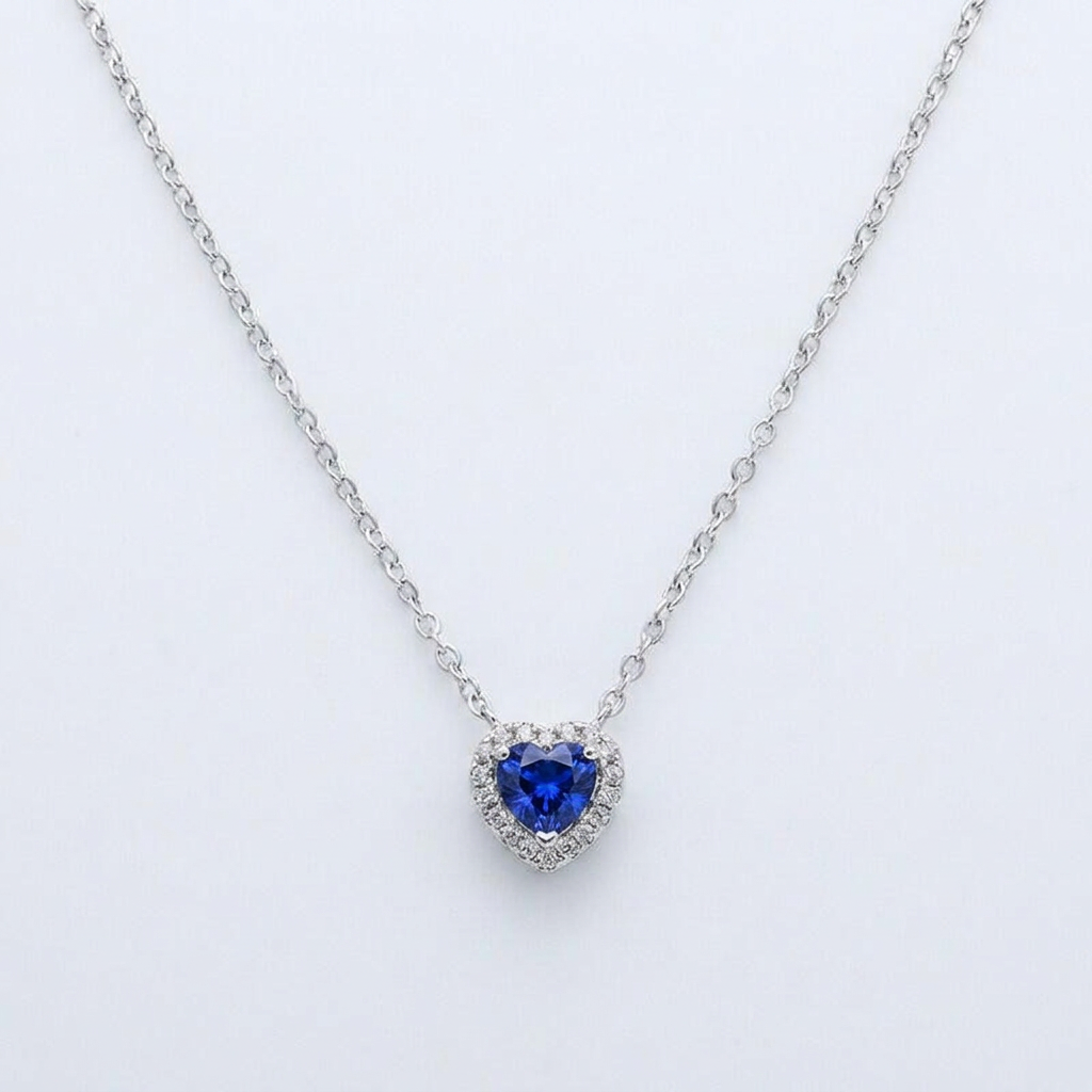 Blue Heart Necklace