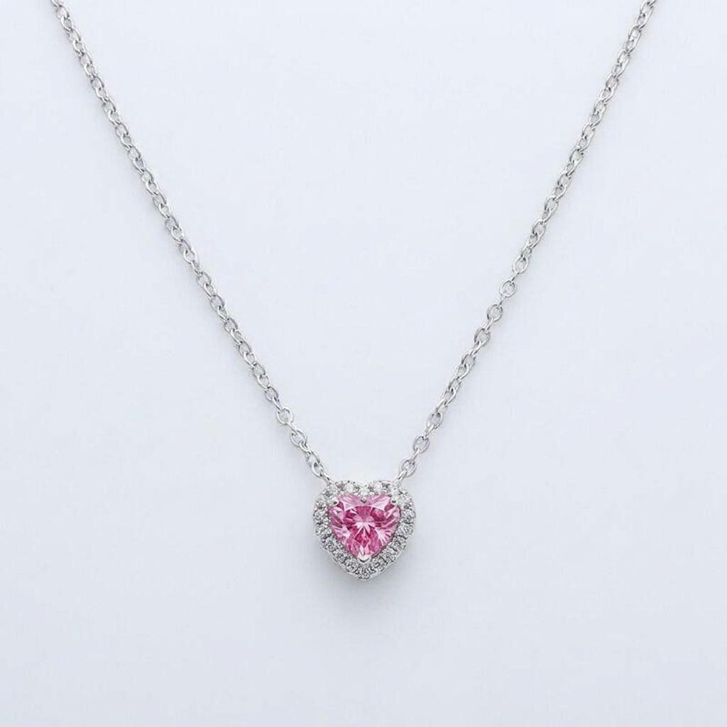 Pink Heart Necklace