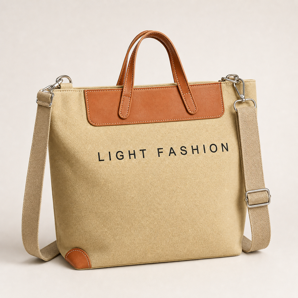 Beige Light Fashion tote bag