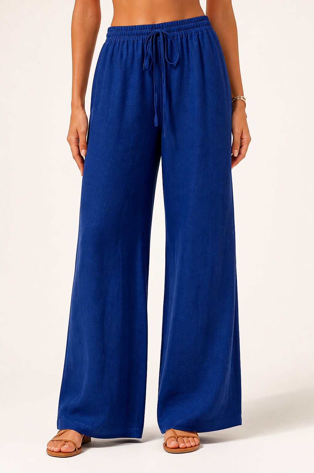 Linen Pants in Deep Blue